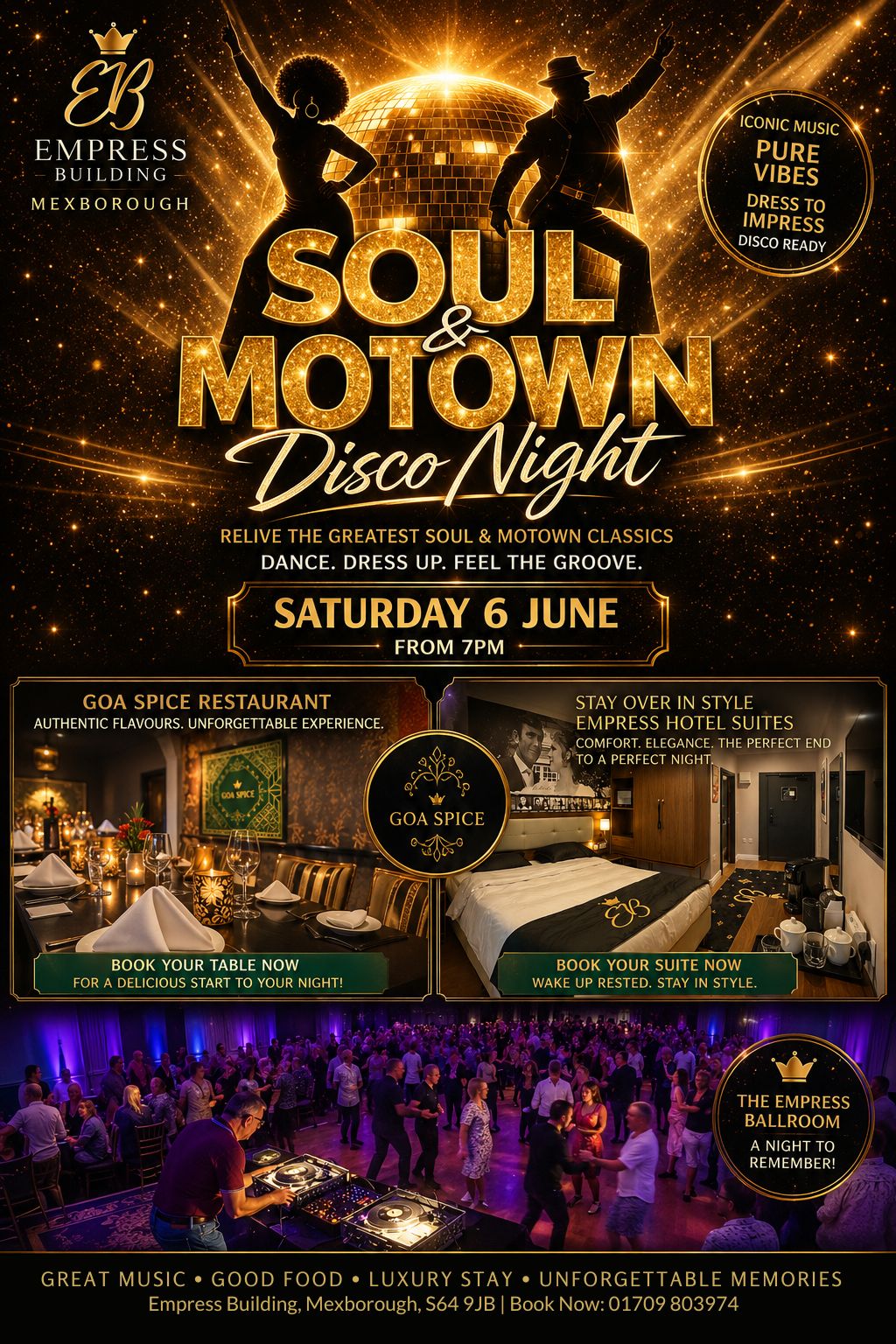 Soul & Motown Disco Night Poster